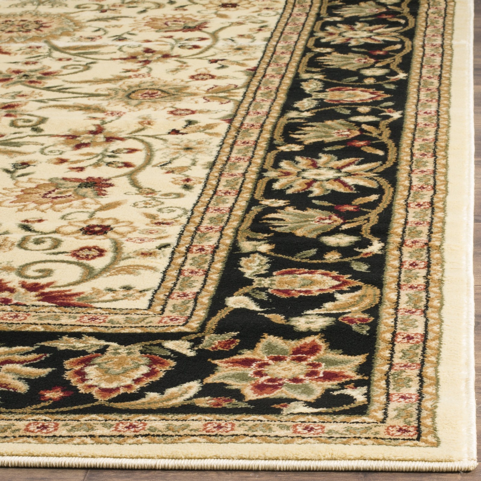 Lyndhurst Collection Accent Rug – 2’3″ X 4′, Ivory & Black, Traditional Oriental
