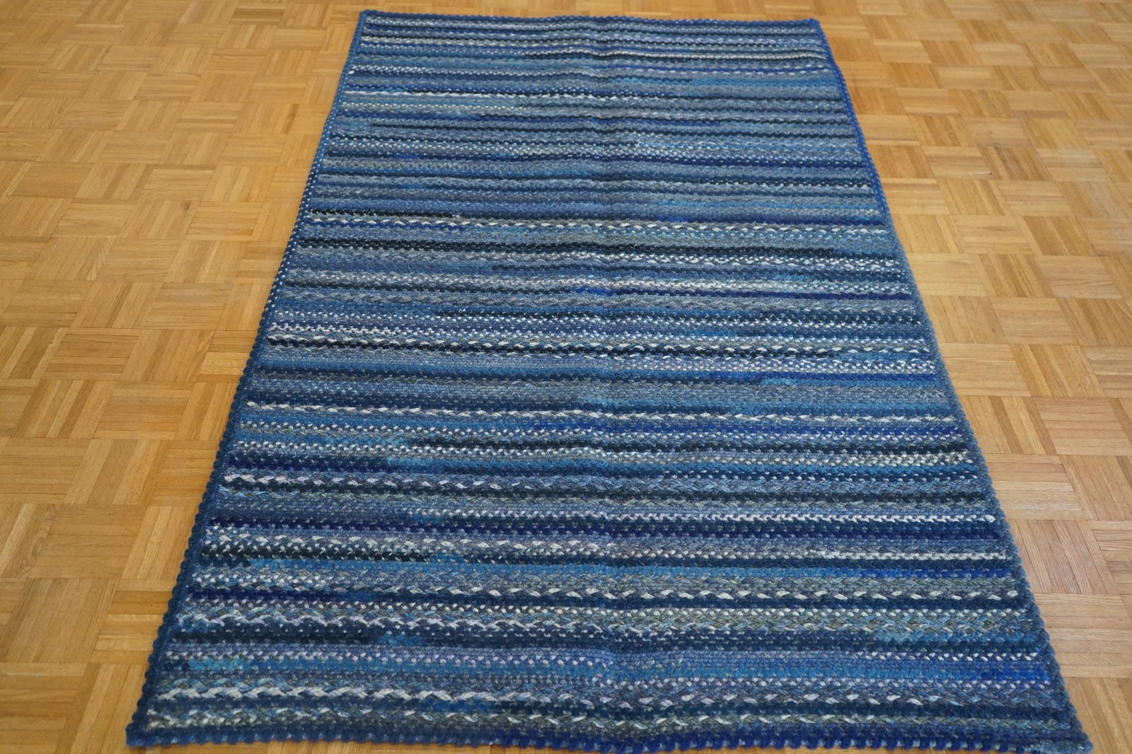 Wool Flatweave Area Rug | Braided Style | 5’0″ x 8’0″ | 67890