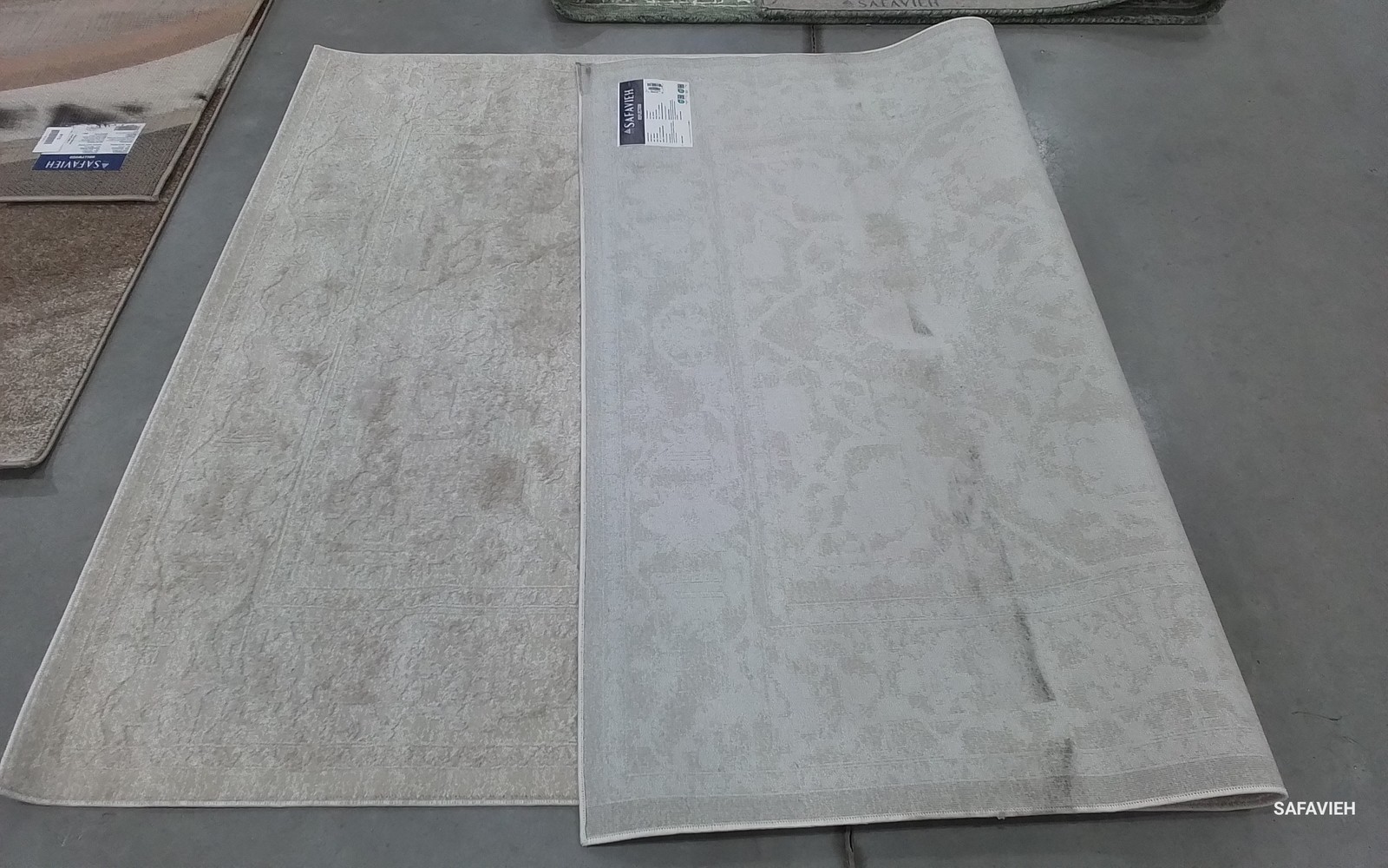 CREME / IVORY 5′-1″ x 7′-6″ Stained Rug, Reduced Price 1172805937 RFT665D-5