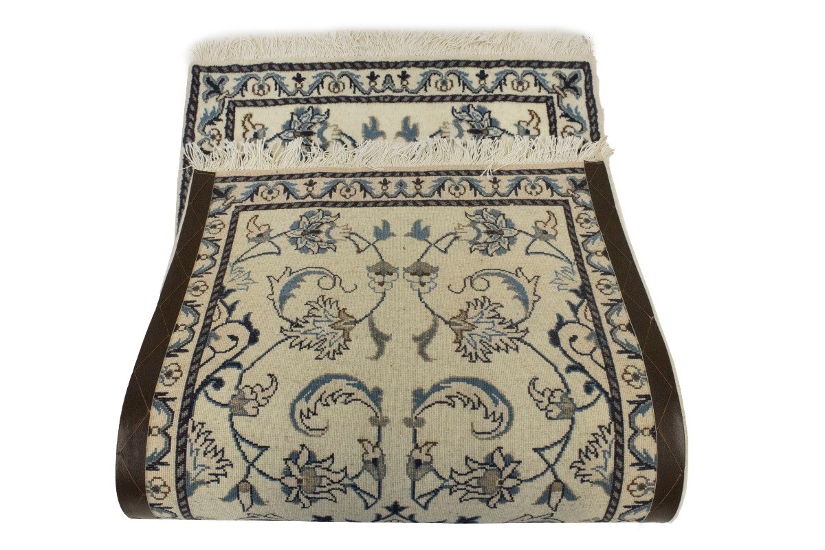 Handmade Cream Classic Floral Oriental Nain Rug Carpet Vintage Style 2’3X4’7 ft