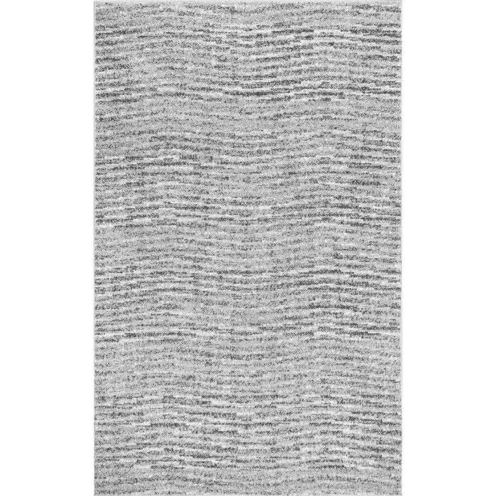 Sherill Modern Ripples Gray 8 Ft. X 10 Ft. Living Room/Bedroom/Dining Room Area