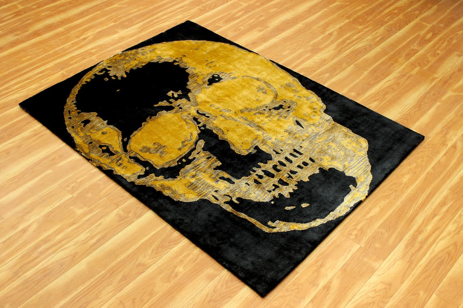 Handmade Tufted 100% Silk Area Rug Modern Abstract Living Room Carpets 4×6 ft