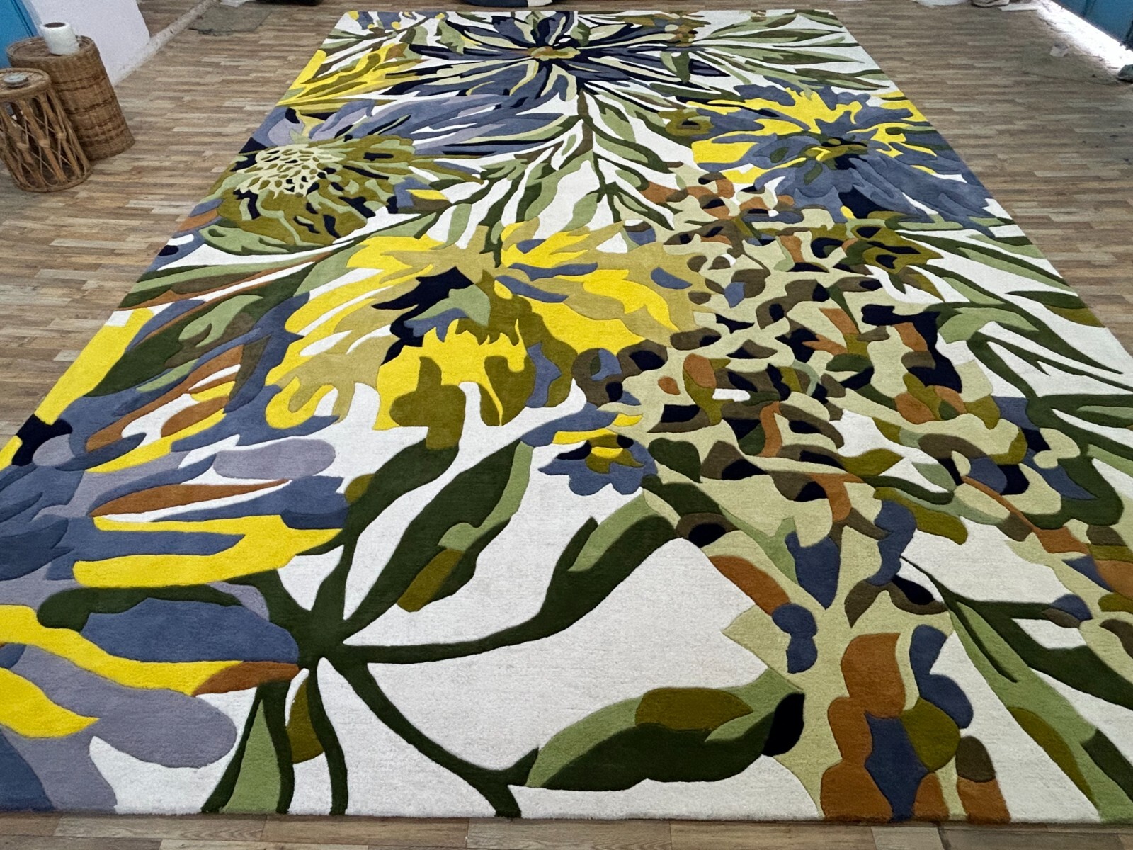 New handmade design hand tufted rug multi color nz wool bedroom living room rug