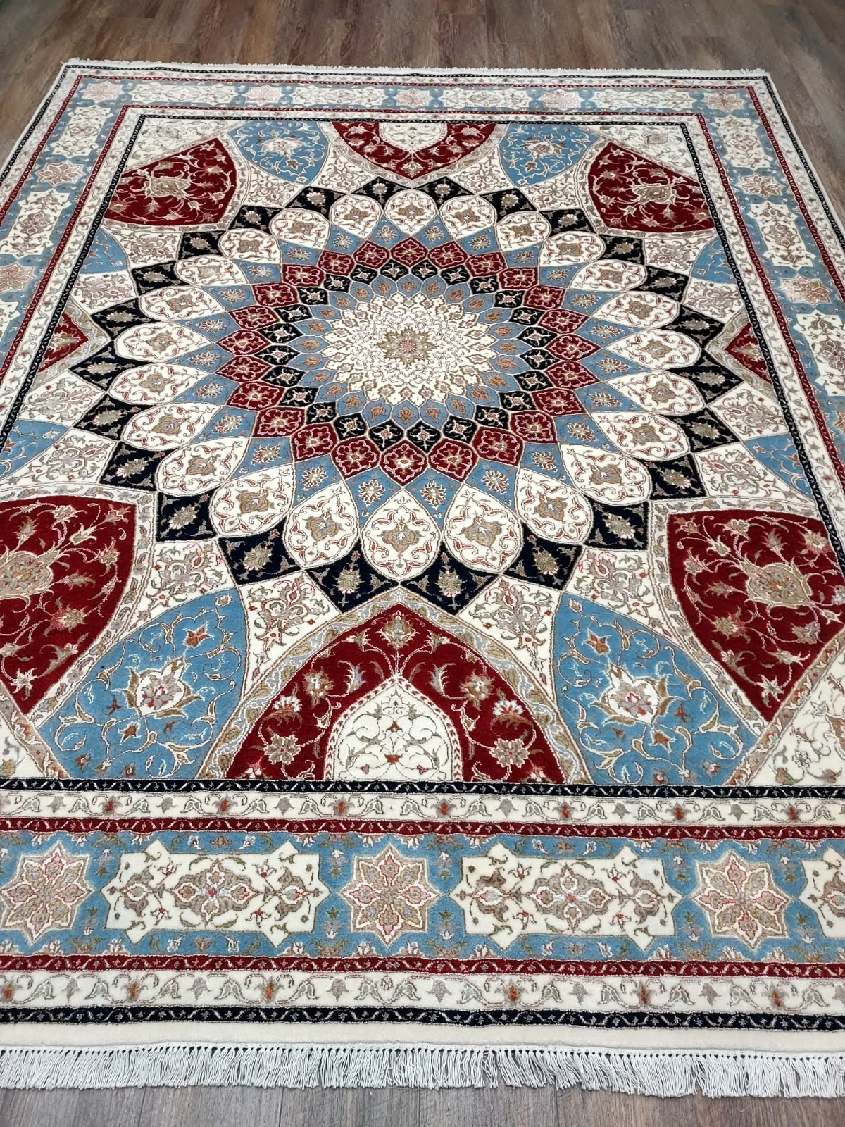 Royal Design Bohemian Turkish Rug,Hand made Silk and wool Turkish Rug 8×10 Ft