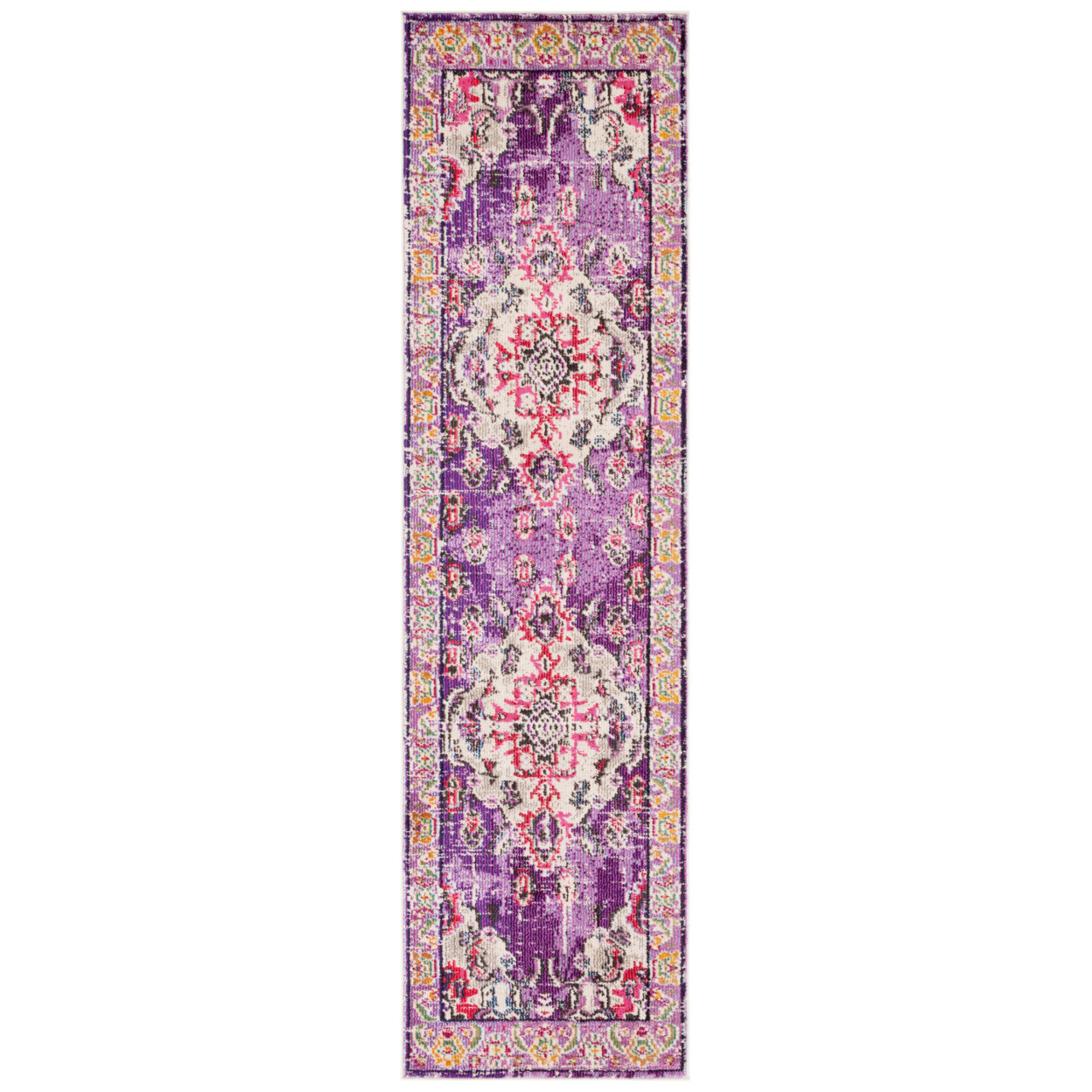 SAFAVIEH Monaco Collection MNC243P Violet / Fuchsia Rug