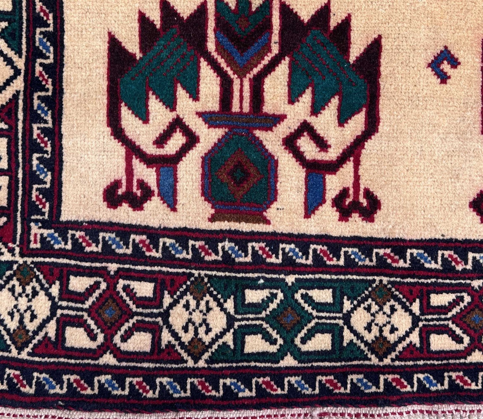 3×5 Afghan Baluchi Tree of Life Hand Knotted Rug Traditional Wool Carpet
