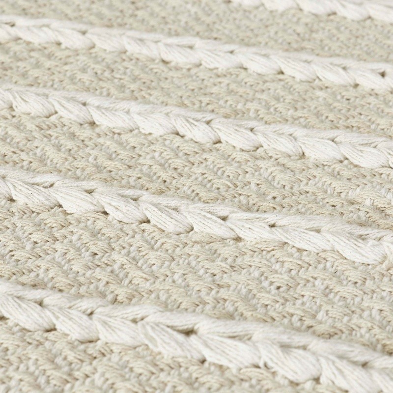 Fringe Knotted Stripe Cotton Scatter Rug Indoor Living Room Bedroom Office New