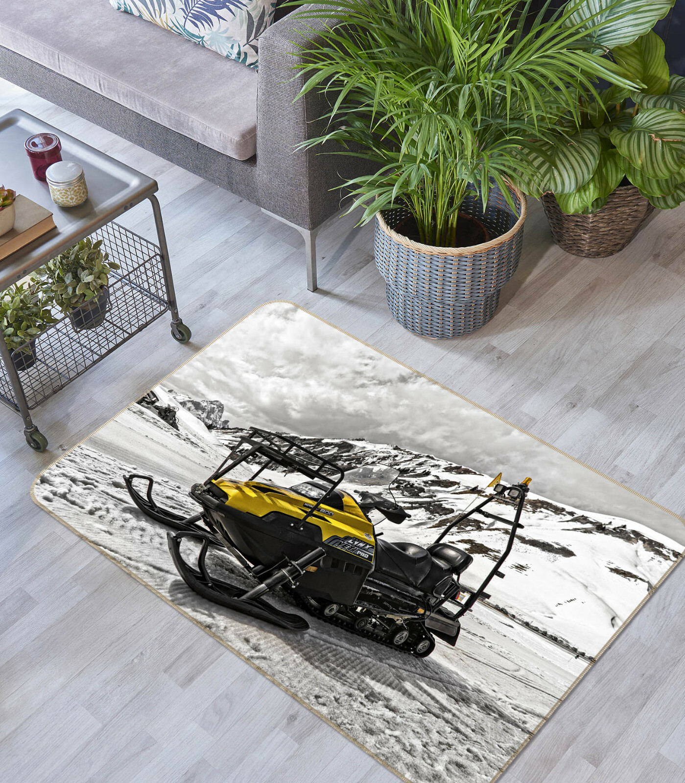 3D Yellow Sleigh A125 Transport Game Non Slip Rug Mat Photo Carpet Zoe