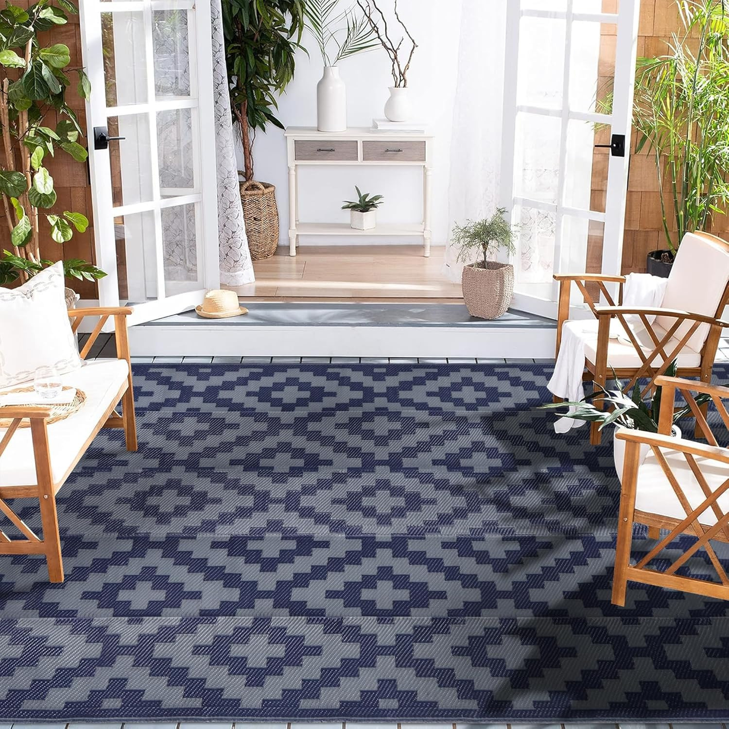 Reversible Mats, Plastic Straw Rug, Modern Area Rug, Large Floor Mat and Rug for
