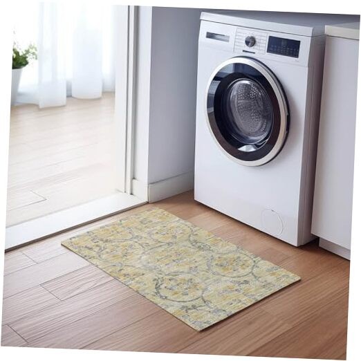 Chantille ACN762 Gold 1’8″ x 2’6″ Indoor/Outdoor, Machine Washable, Easy