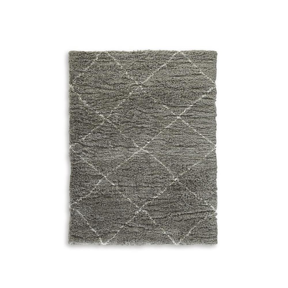 Bowery Hill Gray 8′ x 10′ Plush Shag Area Rug with 50mm Pile