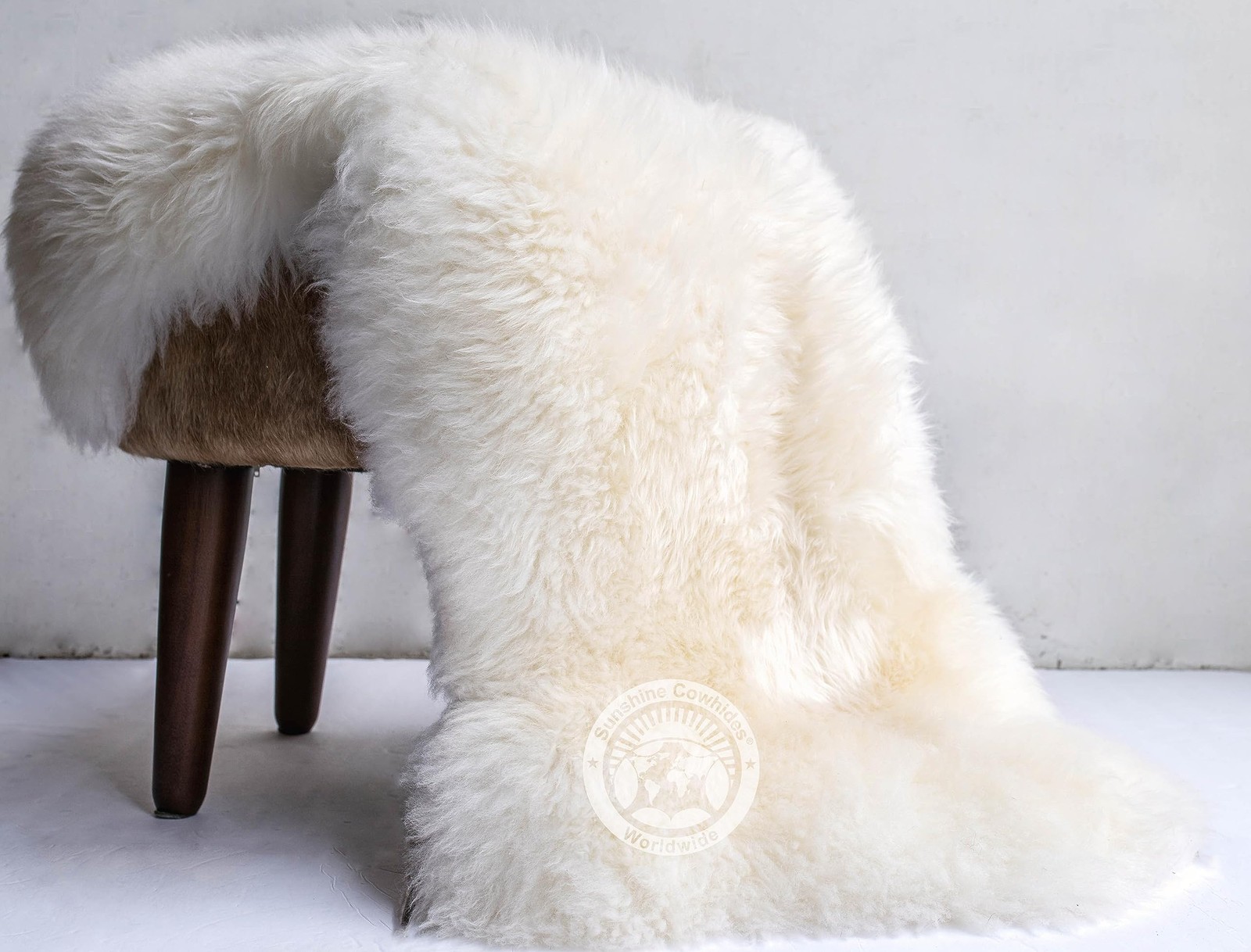 Sheepskin Rug – 100% Genuine Sheepskin Chair Throw Cover & Area Rugs for Livi…