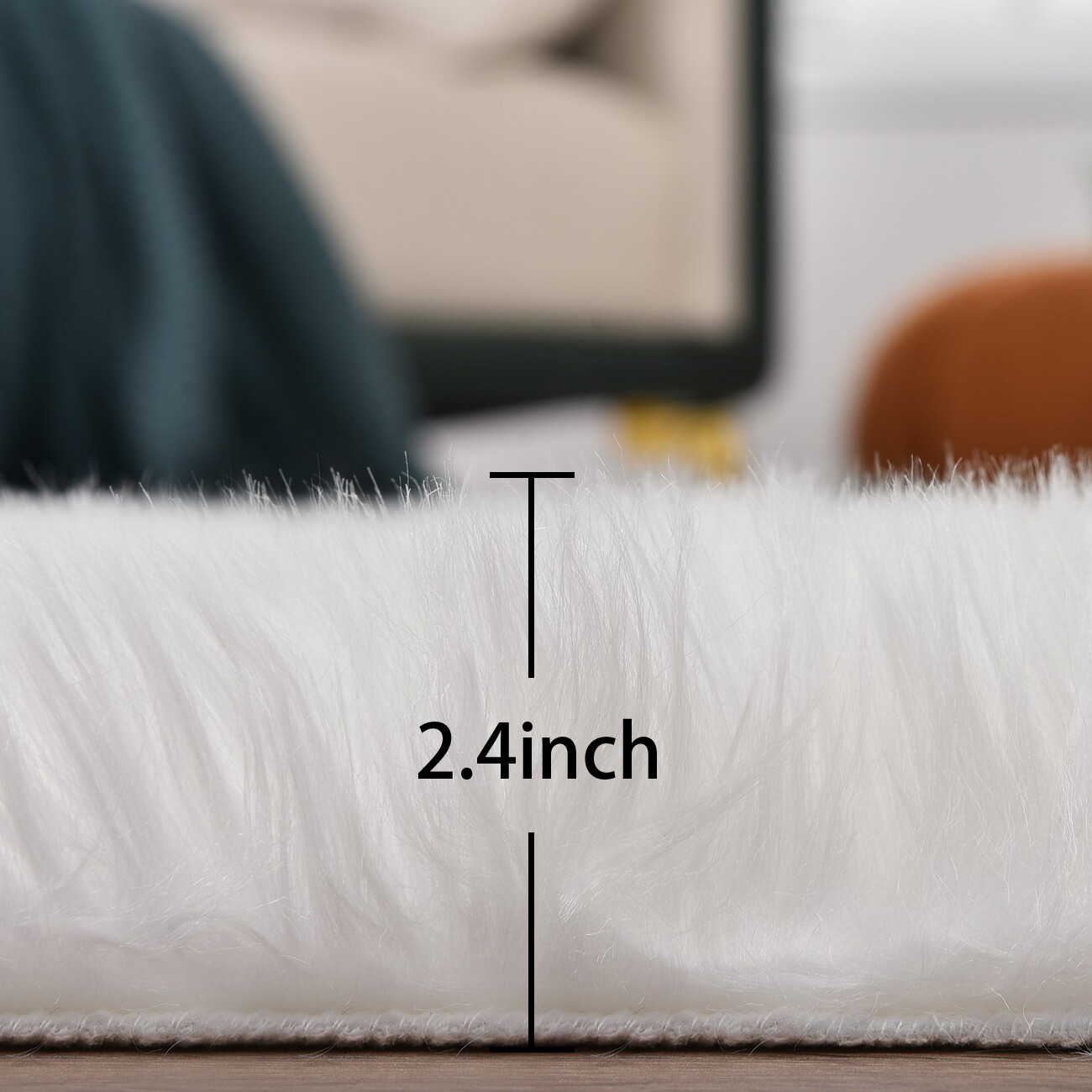 Faux Sheepskin Rug 2×6 2×5 Super Soft Fluffy Runner Rug Black/Pink/White/Grey