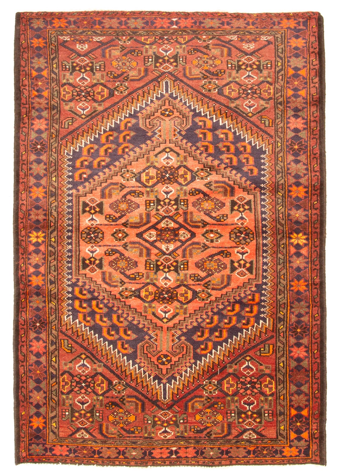 Vintage Traditional Hand-Knotted Area Rug 4’5″ x 6’7″ Oriental Wool Carpet