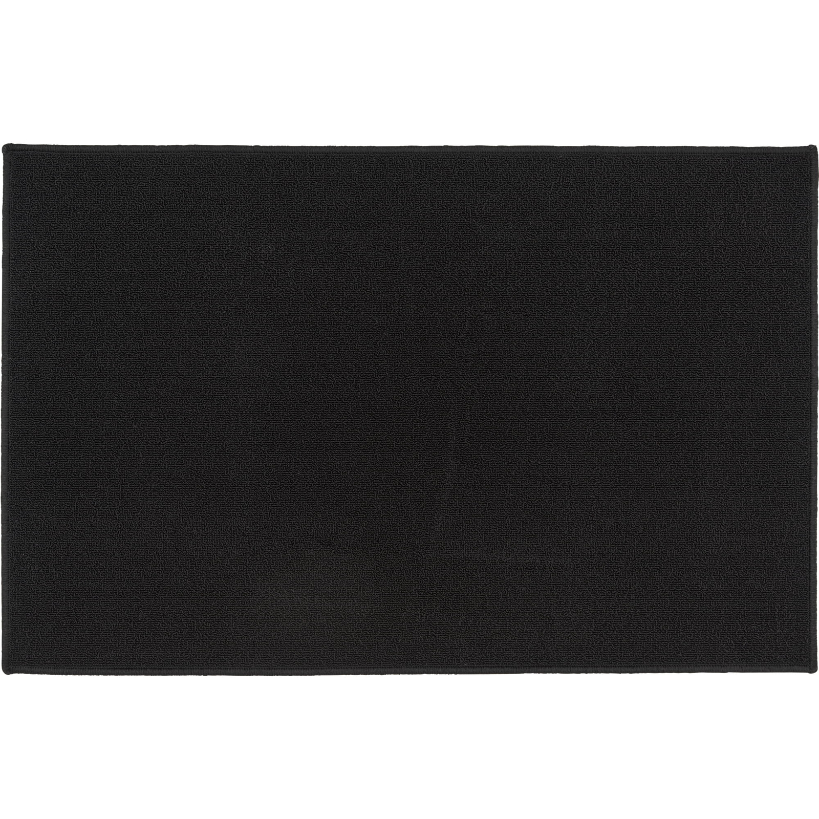 INDOOR BLACK AREA RUGS Low Pile Durable Multiple Sizes