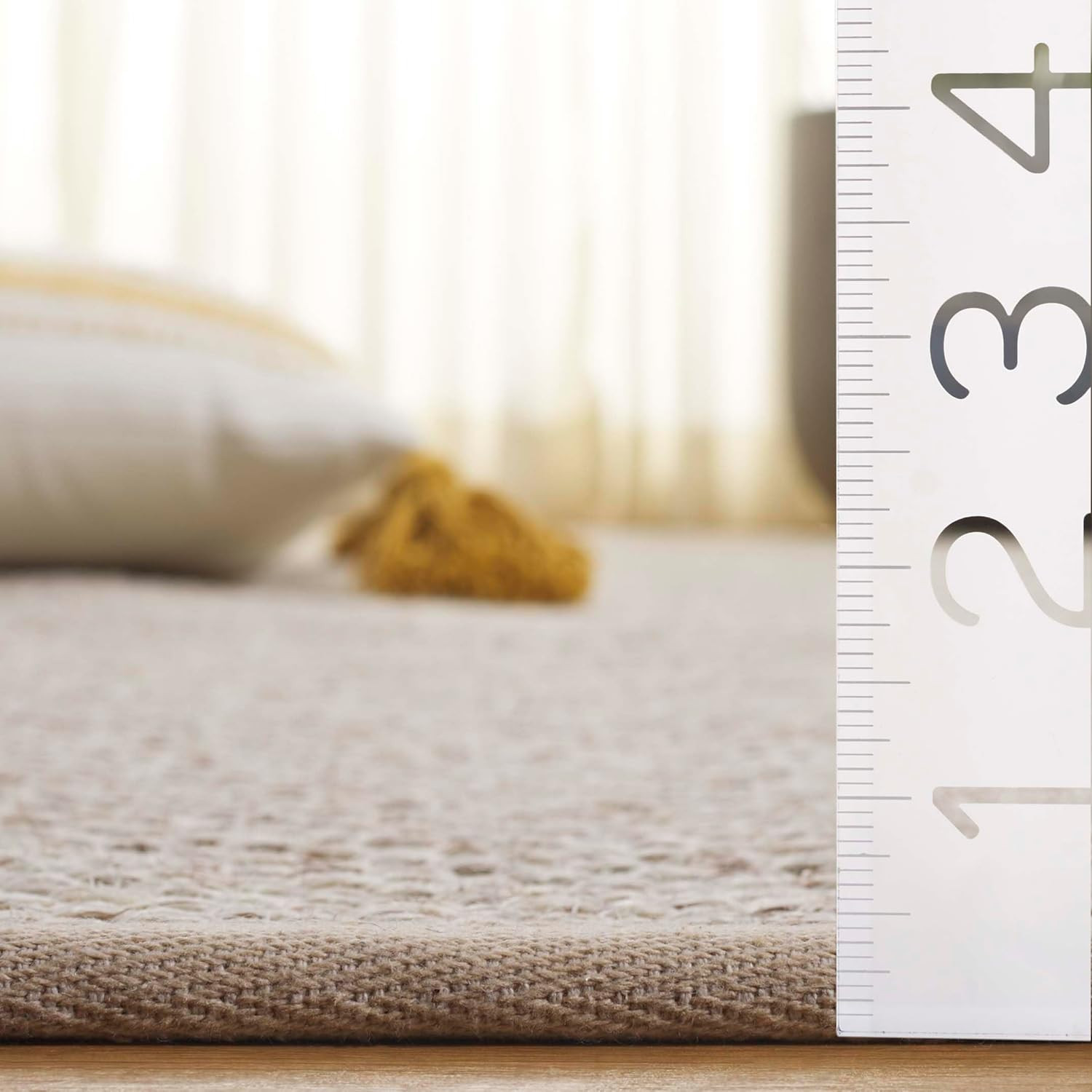 Natural Fiber Runner Rug 2’6″ x 18′ – Marble & Beige Woven Sisal Design