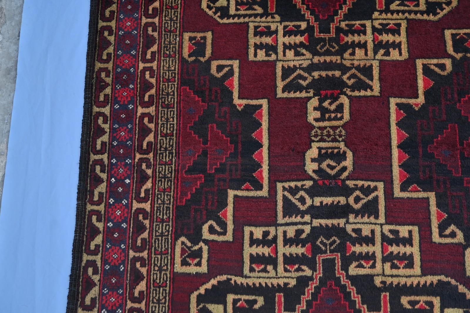 Afghan Baluchi Handmade Rug. Unique Vintage Rug.