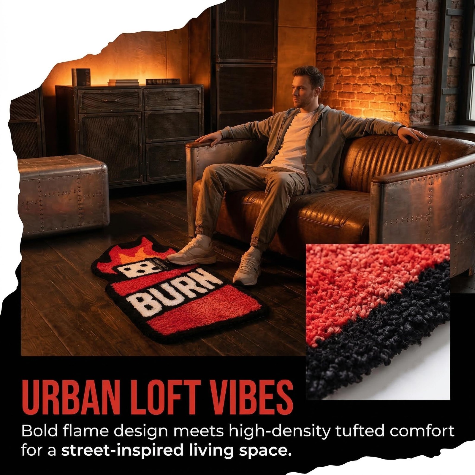 Yellow Lighter Don’t Smoke Flocking Rug Living Room Carpet Bathmat Bedside Ru…