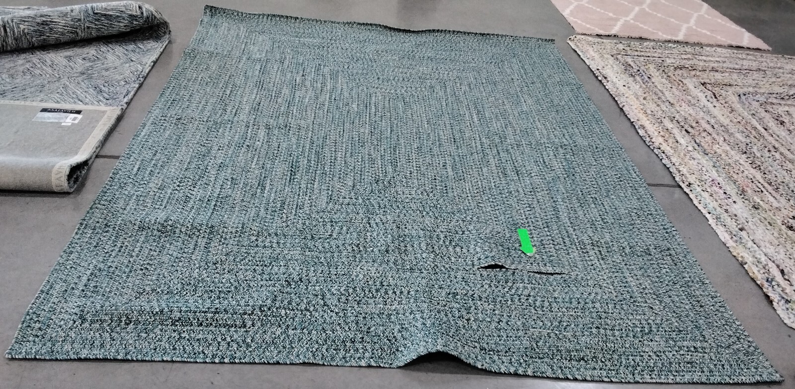 TEAL / GREEN 8′ X 10′ Broken Thread Rug, Reduced Price 1172743266 BRA201K-8