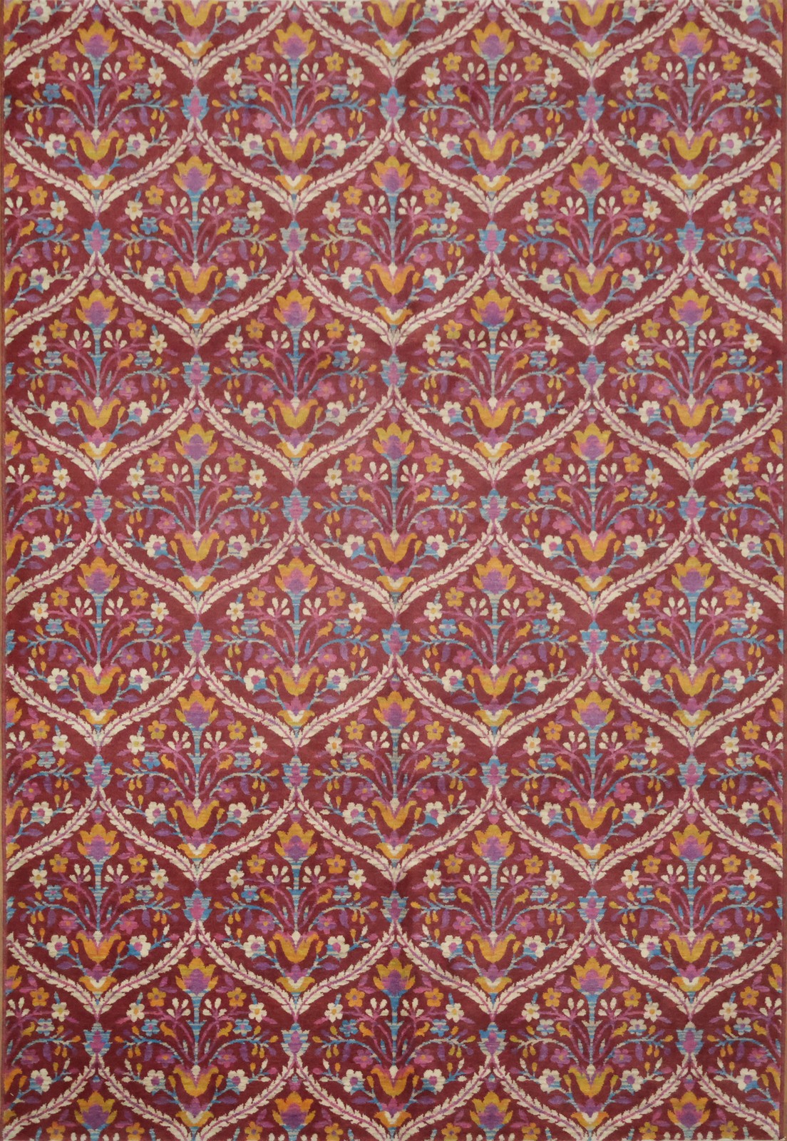 Multicolor Modern Turkish Area Rug 6×9 Ft Transitional Oriental Wool Carpet