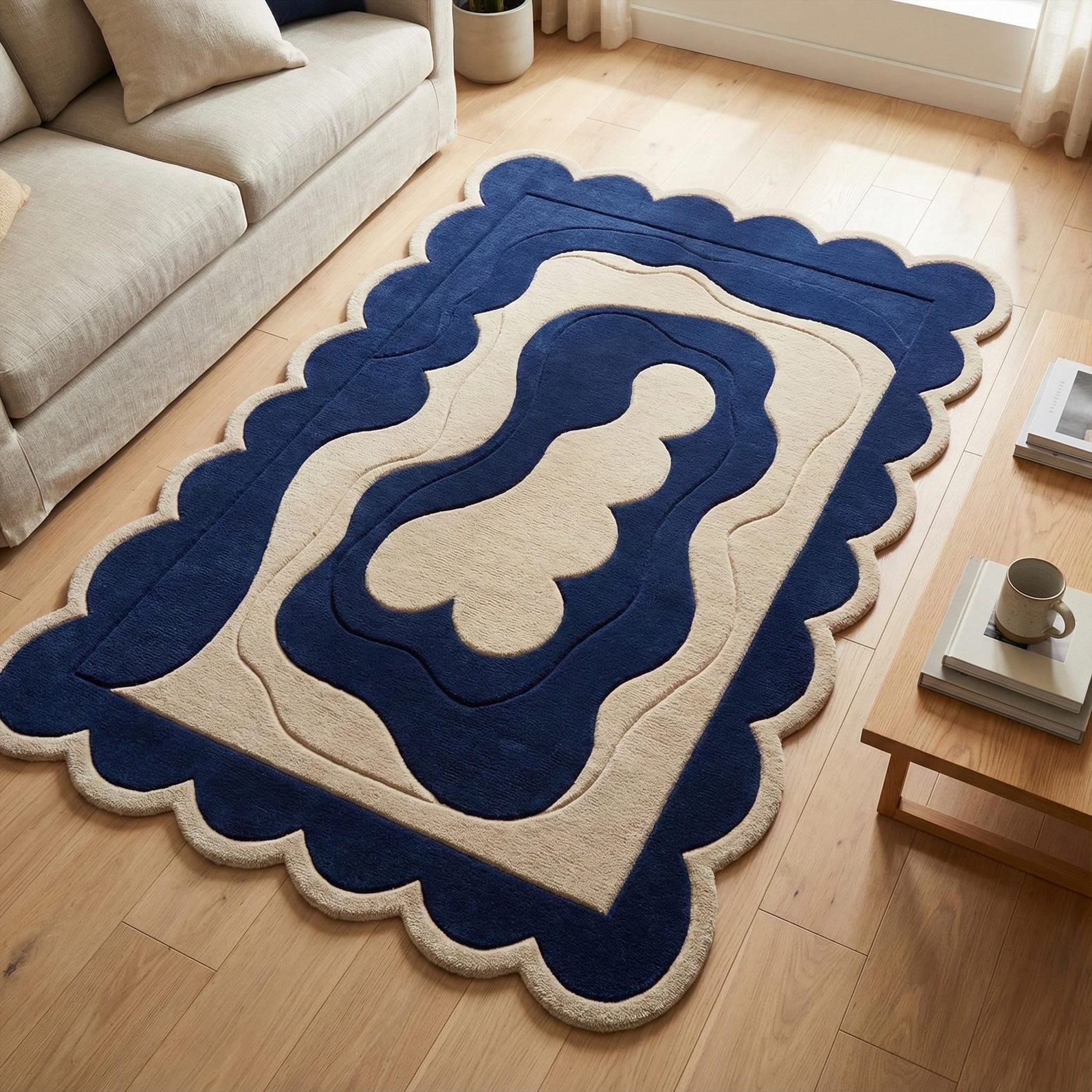 Designer Rug | Irregular Rug | Wool area Rugs | Living Room Rug | Tufted A71