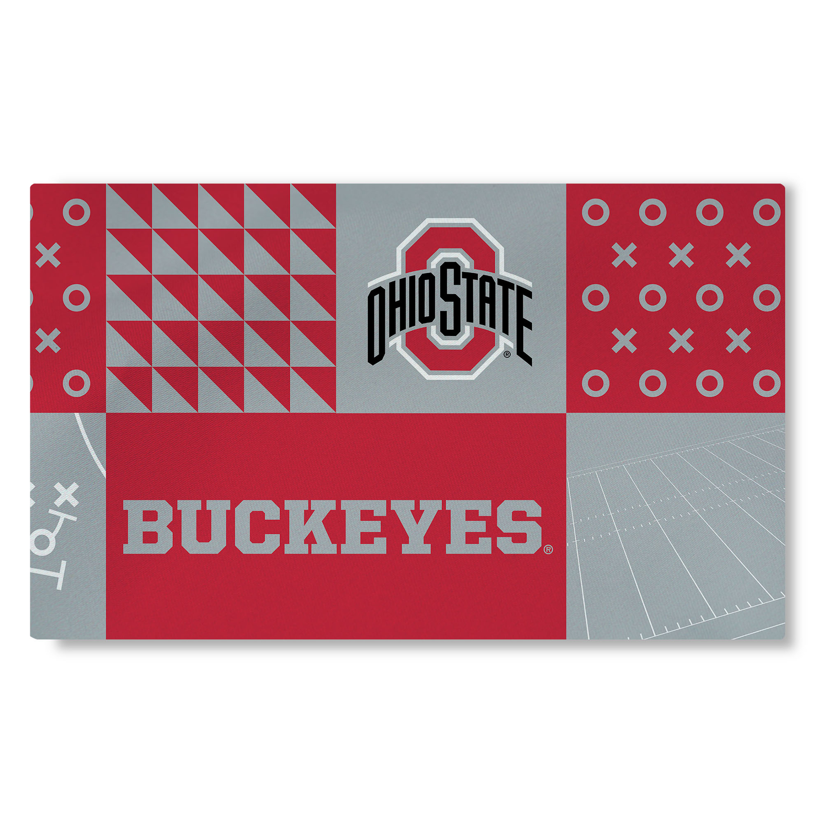 Northwest NCAA Ohio State Buckeyes Colorblock Washable Area Living Rug, 36 x 60