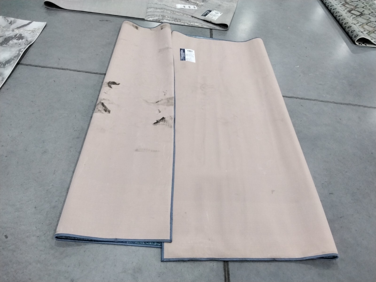 BLUE / PINK 6′-7″ X 9′ Back Stain Rug, Reduced Price 1172731441 KPH201M-6
