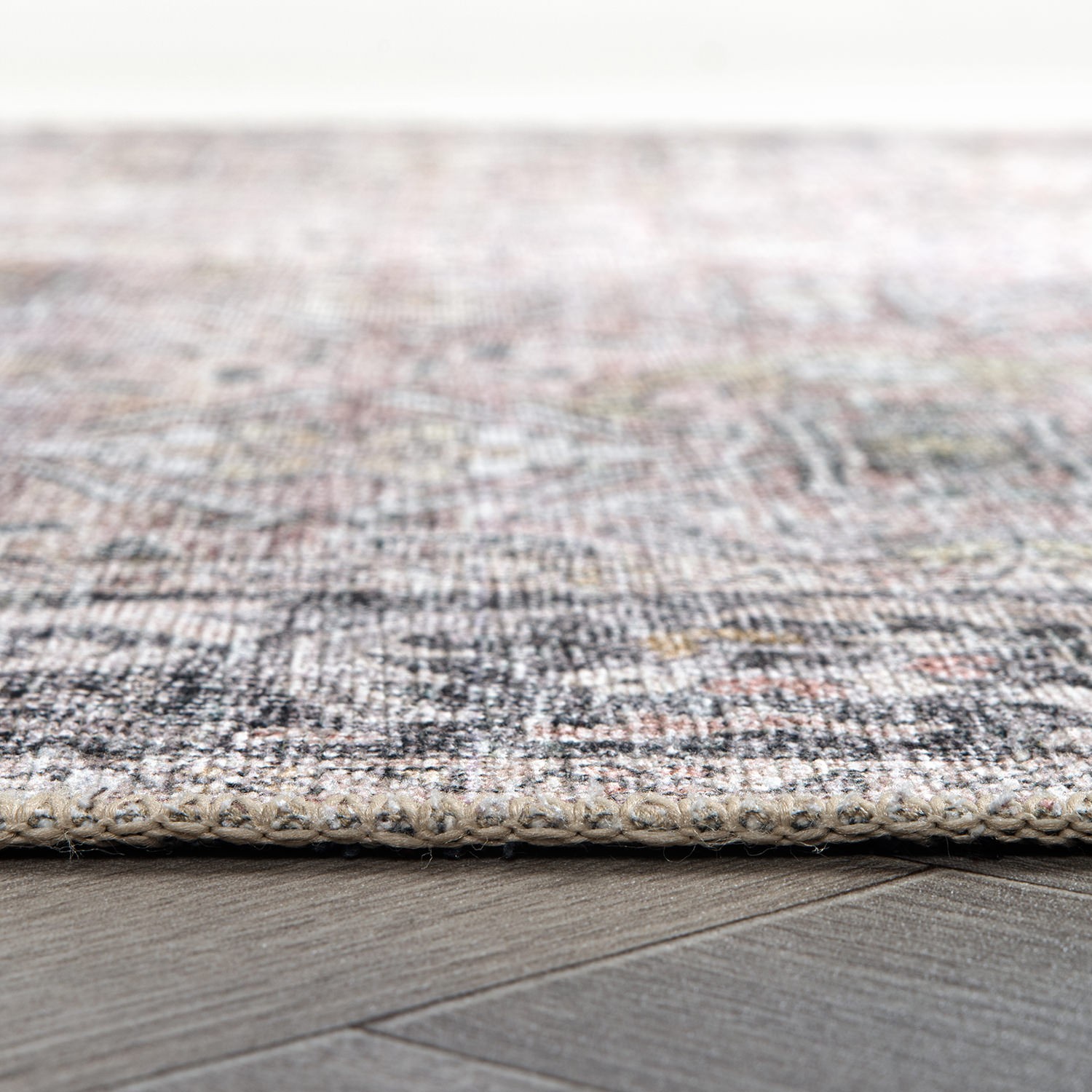Rugshop Living Room Rugs Vintage Distressed Machine Washable Non Slip Rugs 3×5