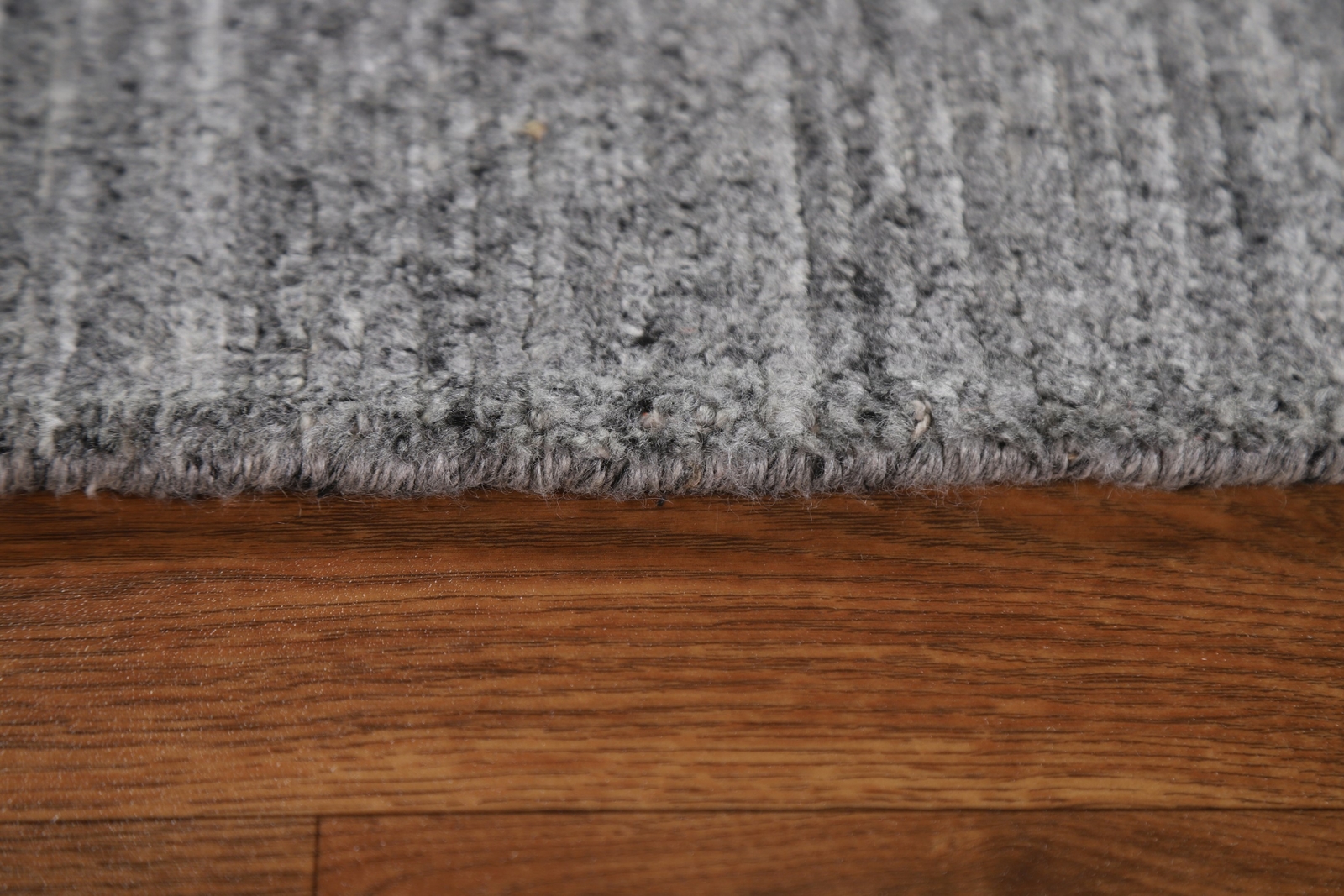 Contemporary Modern 4’x6′ Gray Rug Gabbeh Indian Hand-Knotted Solid Rug