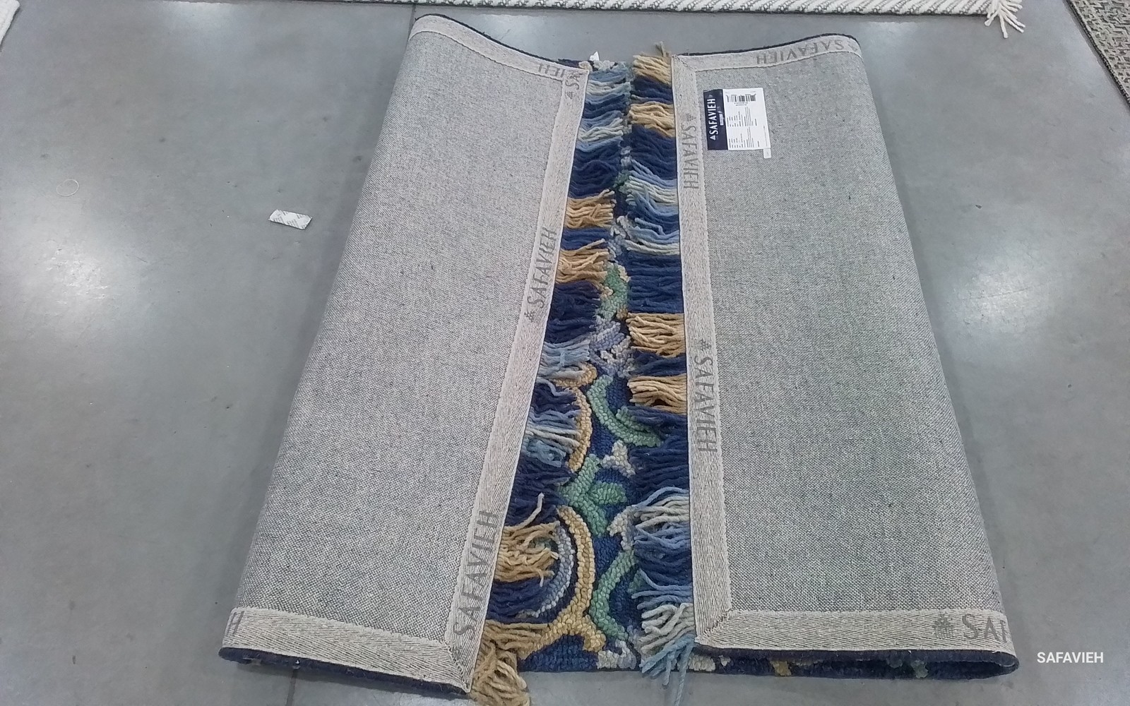 NAVY / GREEN 4′-0″ x 6′-0″ Flaw in Rug, Reduced Price 1172803121 BLM422A-4