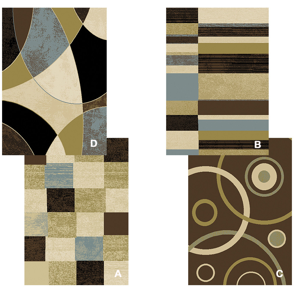 Contemporary Geometric MultiColor 8×11 Area Rug Modern Carpet -Actual 7’8″x10’4″