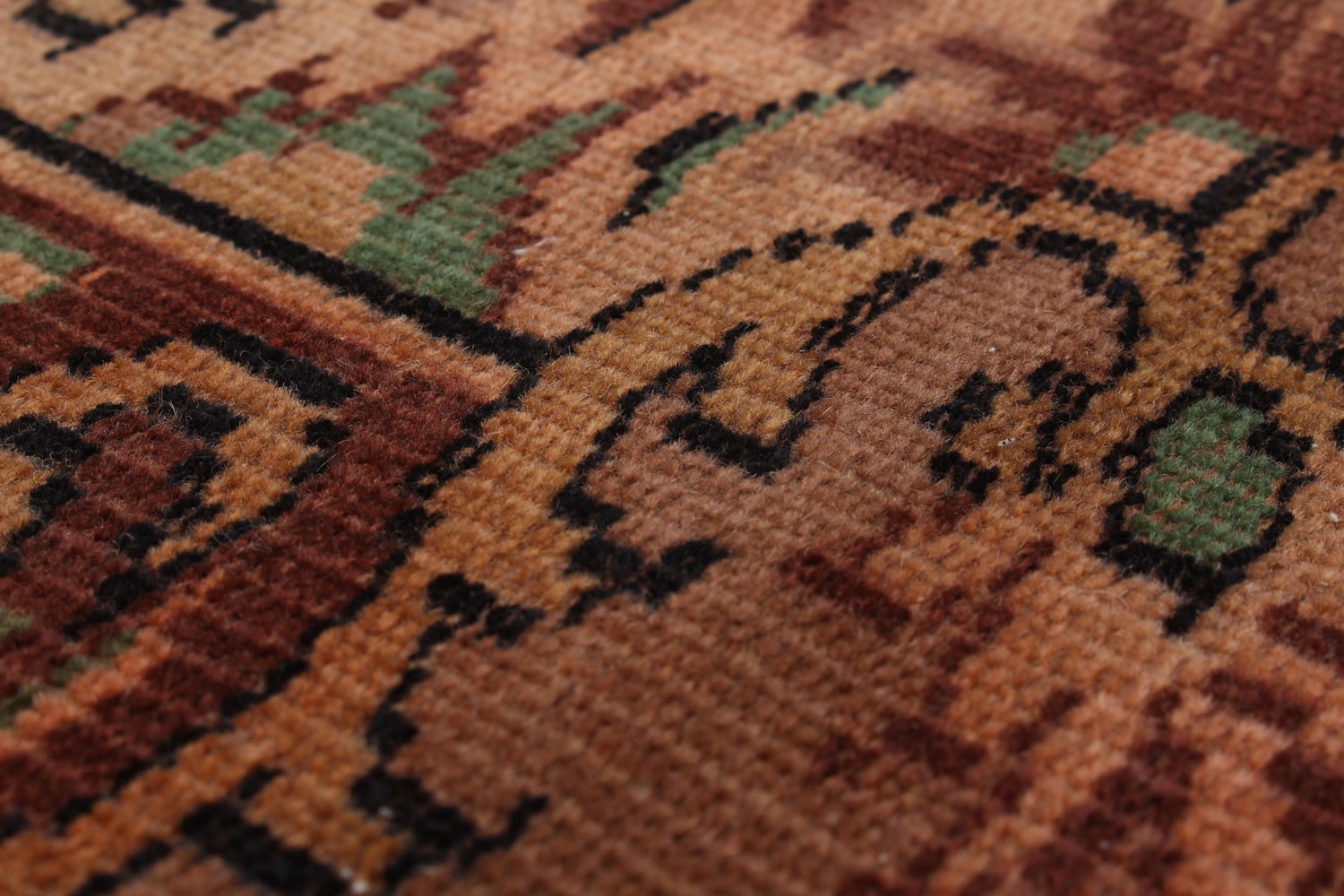 Vintage Hand-Knotted Area Rug 5’8″ x 9’0″ Traditional Wool Carpet