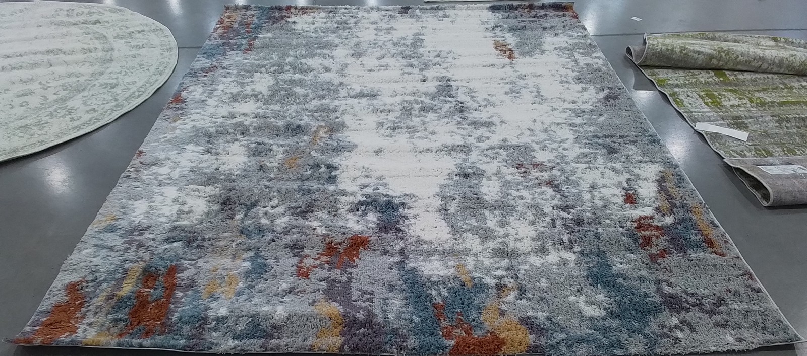 BLUE RUST / IVORY 8′-0″ x 10′-0″ Flaw in Rug, Reduced Price 1172794336 BER543A-8