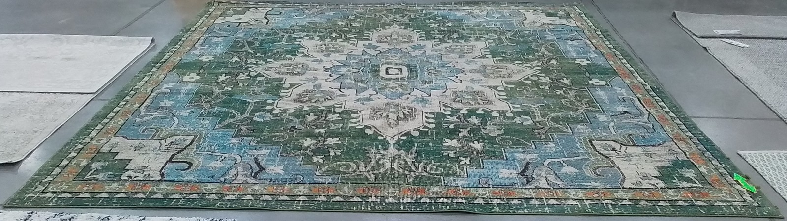 GREN/TURQUOISE 12′-0″ x 12′-0″ Damaged Rug Reduced Price 1172800578 MAD473Y-12SQ