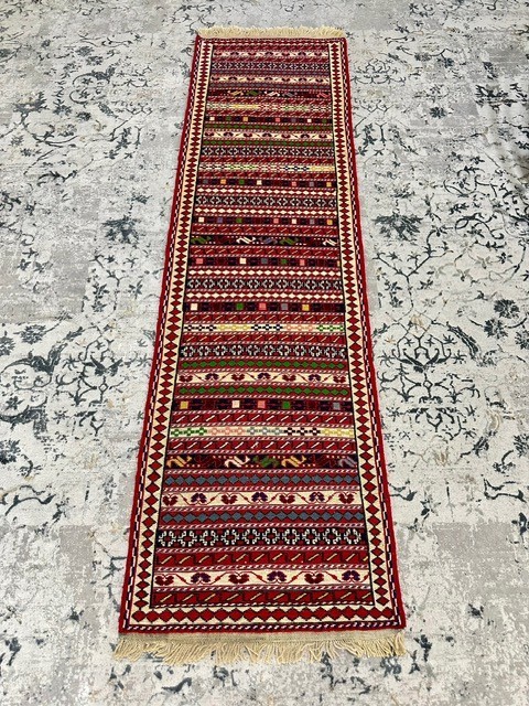 Soumak Runner for hallway 1.10×6.5 ft