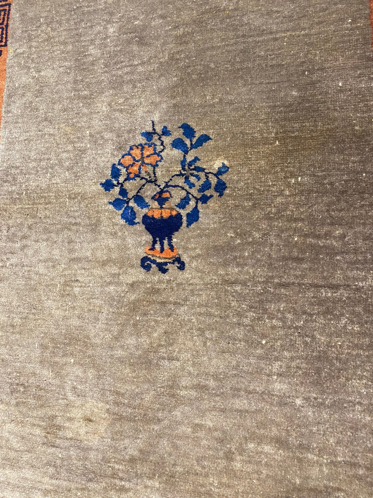 4 x 6.9 Antique Art Deco Chinese Rug #F-6559