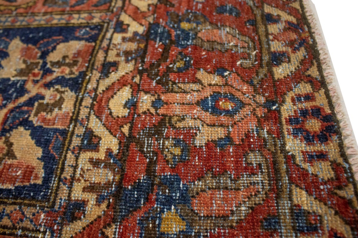 One-of-a-Kind Antique Oriental Rug Pictorial Garden Design Carpet 6’6X10’6 ft