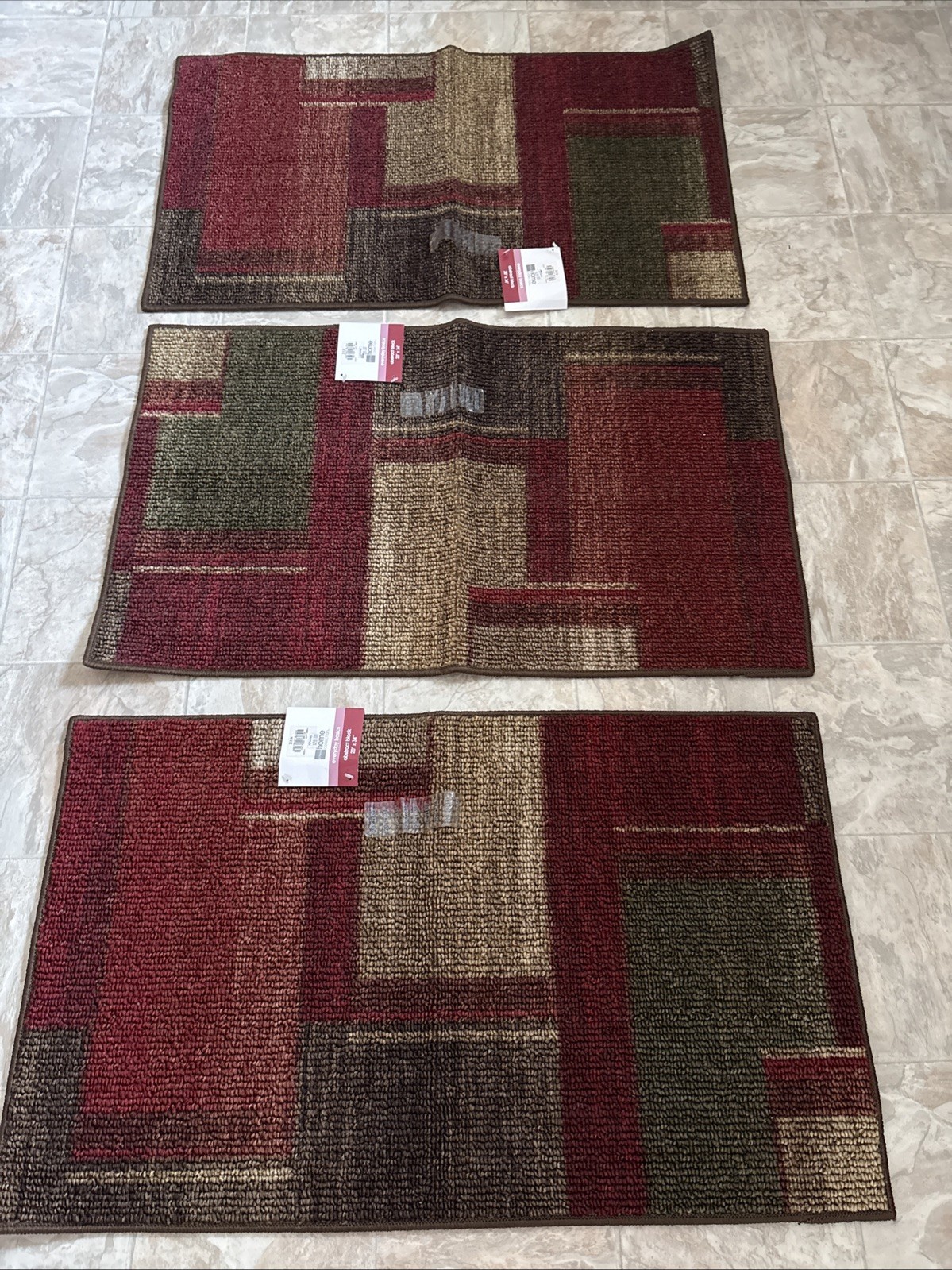 Home Collection Rugs 20”x34” Set Of 3 NWT