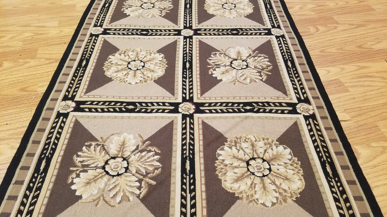 3 x 5 Hand Woven French Aubusson needle point Wool