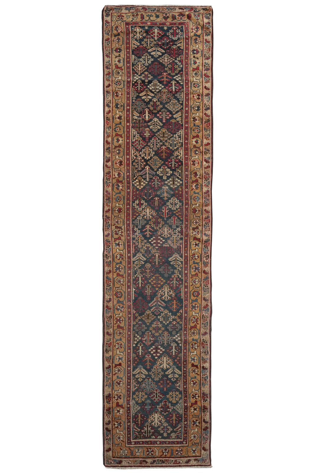 2.9 x 12.6 Antique Perrsian Mahaal Joshagaan Runner 1940’s Sku 3027 #F-3027