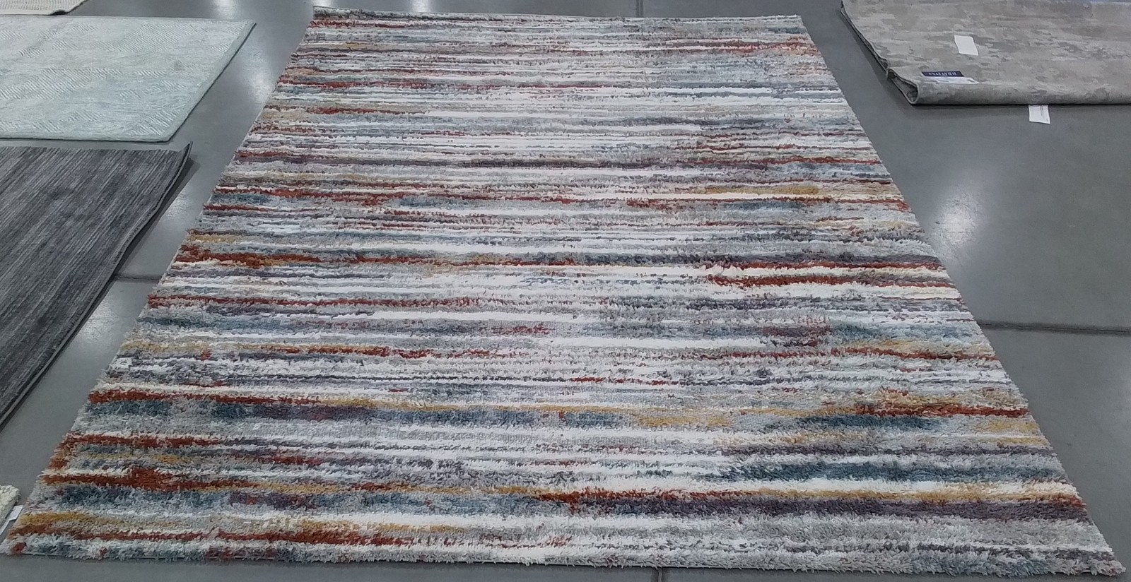 BLUE RUST/IVORY 8′-0″ x 10′-0″ Back Stain Rug Reduced Price 1172803797 BER565A-8