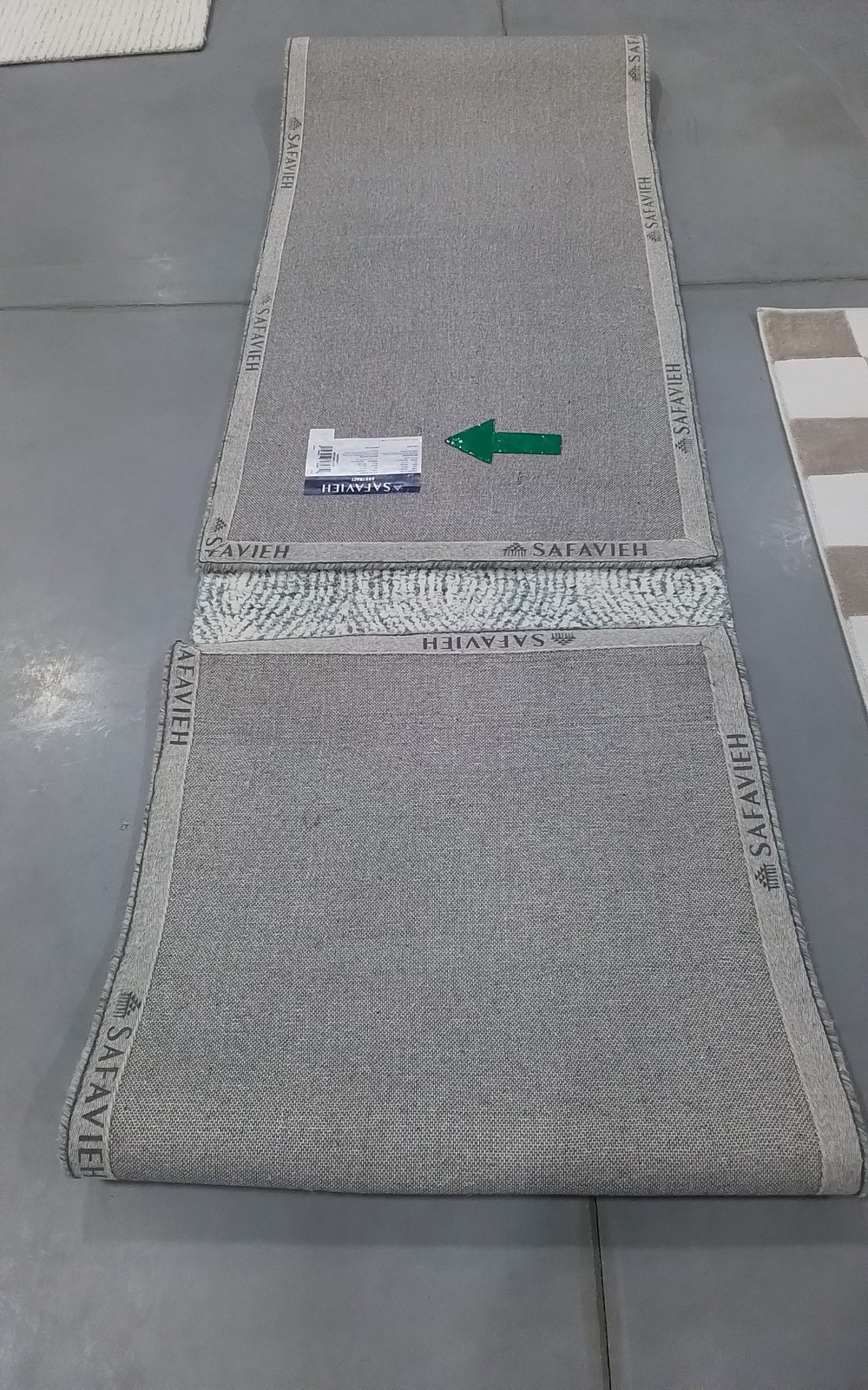 IVORY/BLUE 2′-3″ x 14′-0″ Broken Thread Rug Reduced Price 3172810599 ABT340M-214