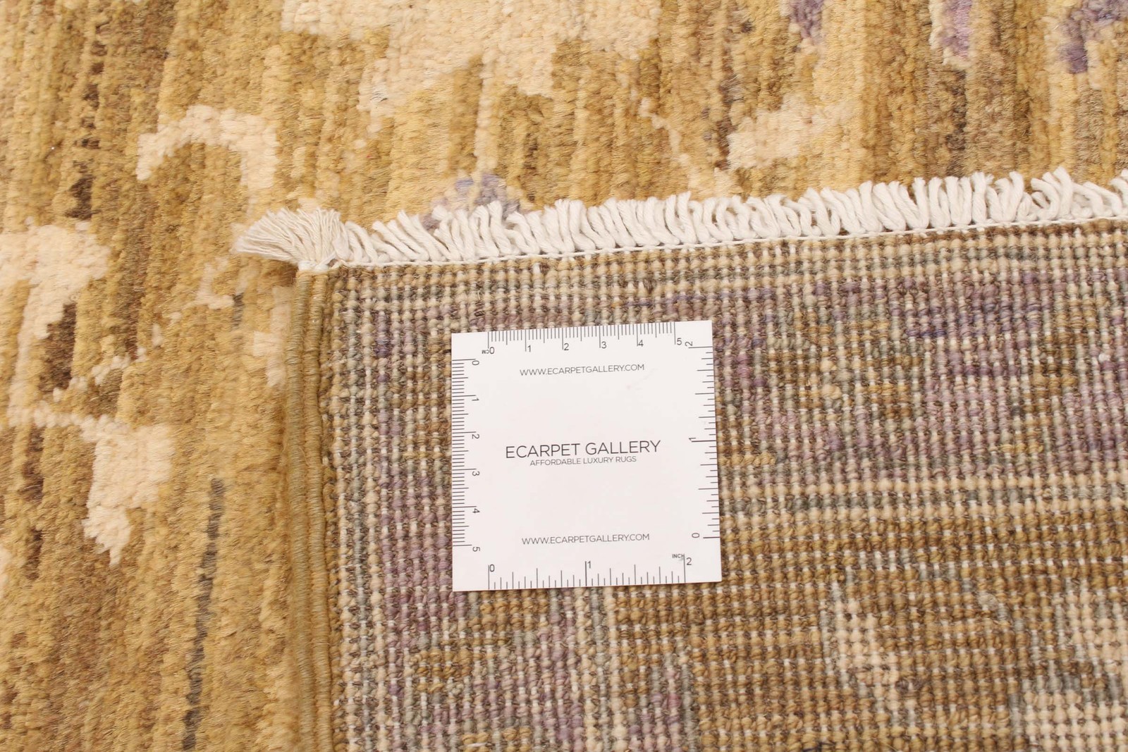 Traditional Dark Gold Hand-knotted Area Rug 4’3″ x 6’0″ Oriental Wool Carpet