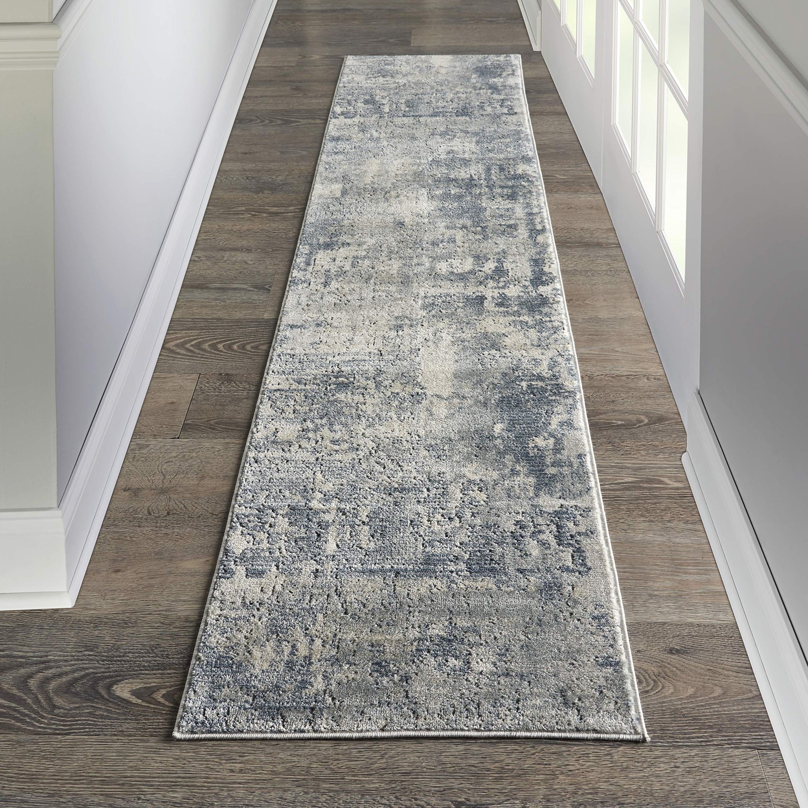 Home Concerto Grey Beige 2’2″ x 7’6″ Area Rug – Easy Clean, Non Shedding, Bed…