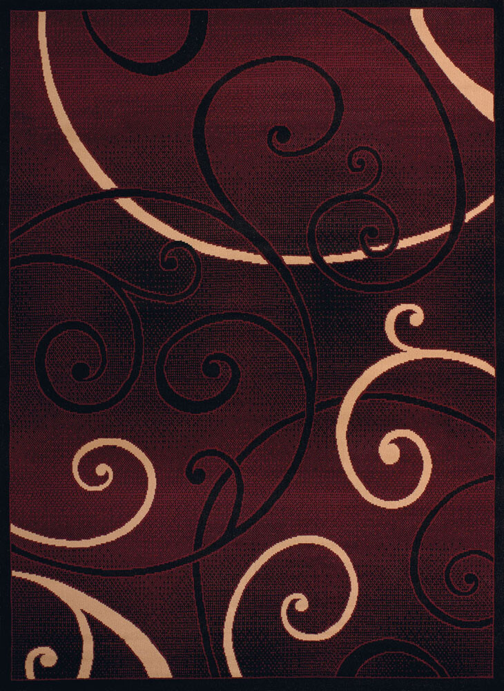 Burgundy Contemporary 2×3 Area Rug United Weavers 851-10934 – Approx 1’11″x3’3″