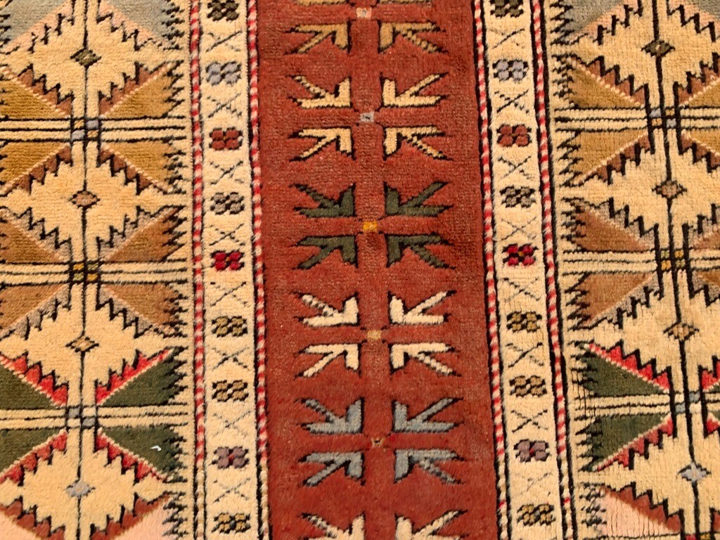 3x5ft Vintage Turkish Hand knotted Rug Authentic Kesray Traditional Kilim Rug