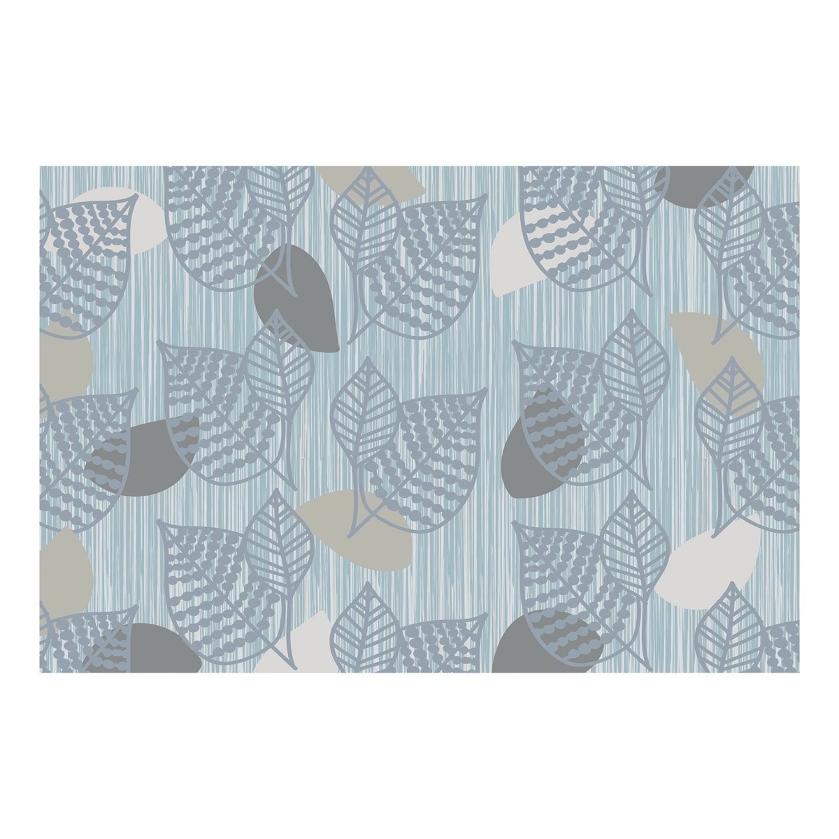 Kaplan Early Learning Sense of Place Blue Leaf Carpet – 6′ X 9′
