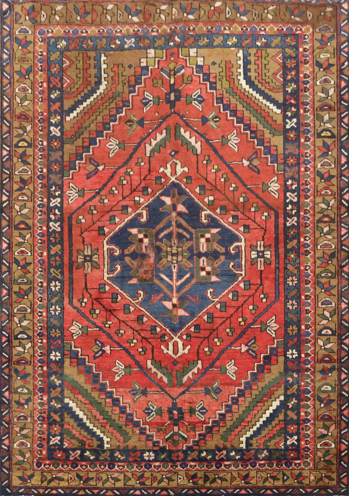 Vibrant Tribal Area Rug 4×6 Handmade Wool Geometric Pattern Carpet for Any Room