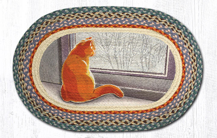 Earth Rugs OP-250 Winter Cat Oval Patch 20″ x 30″