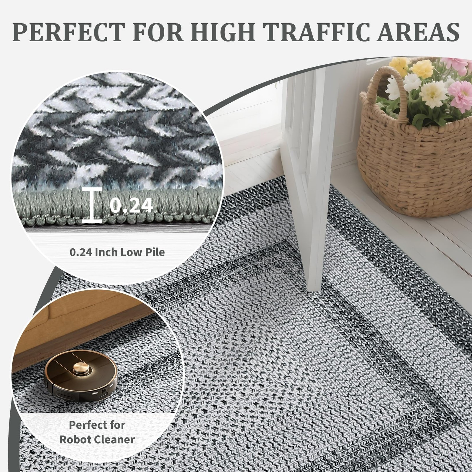 Luxloom Printed Runner Rugs For Hallway 2X8 Rug Runner Kitchen Rugs Non Slip